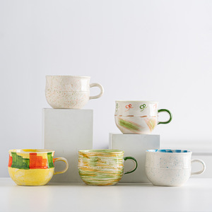แก้วกาแฟเซรามิกพอร์ซเลนลายโบว์สีขาวเขียว ดีไซน์น่ารักสดใส ของขวัญวันเกิดสำหรับเด็กนักเรียน  สินค้ามาใหม่ - Product Image 2