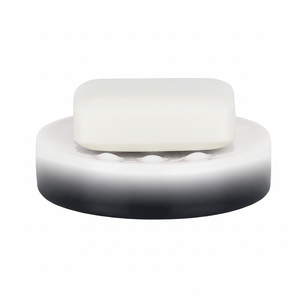 Portasapone in porcellana Spirella modello 'Tube' nero 11 x 2,6 cm - Product Image 2