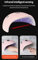 Sèche-ongles portable à poignée, séchage rapide du vernis à ongles, 54W, capteur automatique, 3 minuteurs, lampe UV LED pour ongles