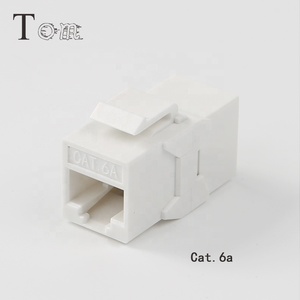 TOM-KJ-29 <span class=keywords><strong>CAT5E</strong></span>/CAT6/CAT6A <span class=keywords><strong>UTP</strong></span>, 180 grados, comunicación de telecomunicaciones, acoplador en línea, conector KEYSTONE - Product Image 4