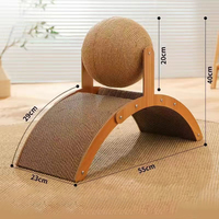 Griffoir vertical pour chat en forme de grande roue, avec boule à griffer, résistant à l'usure, sans éclats, jouet surdimensionné pour animaux de compagnie
