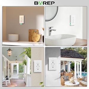 베어렙 125V 전원 자가 테스트 기능이 있는 이중 GFCI/GFI 전기 콘센트, 욕실용 이중 콘센트 벽면 소켓 15암페어 - Product Image 3