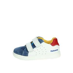 Falcotto Children's Sneakers White Blue Velcro Closure Casual <b>Shoes</b> - Product Image 1