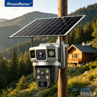 DREAMKACHER AF-AB10 Caméra WIFI 2,8 pouces Solaire 4G Double Source Lumineuse H.265 Affichage 2MP Double Objectif Utilisation Intérieure/Extérieure Cloud Bidirectionnelle