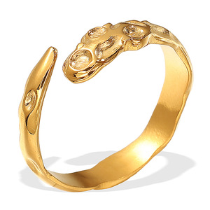 European Style Gold <b>Ring</b> 7mm Irregular Opening Geometric Design Unisex Jewelry Gift - Product Image 5