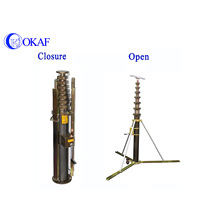 Mâts télescopiques portables OKMast 4m 5m 6m pour caméras de vidéosurveillance, trépied télescopique, mâts légers à manivelle pour antennes