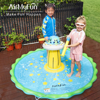 Tapis d'arrosage gonflable en PVC AirMyFun AF10026 pour enfants, 170x170x60cm, installations aquatiques extérieures, capacité 100-500KG