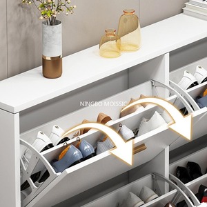 Armoire à chaussures à bascule blanche de conception haut de gamme - Product Image 2