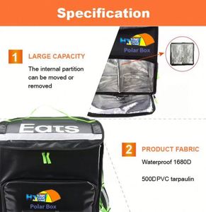 Bolsa Térmica Personalizada para Entrega de Alimentos, Mochila para Entrega de Pizza, Bolsa Refrigerante con Laterales Suaves y Patas de Plástico - Product Image 6