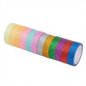 Ruban adhésif décoratif scintillant coloré, facile à déchirer, amovible, pour travaux manuels, fournitures artistiques pour enfants, projets DIY - Product Image 5