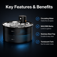 Fontaine à eau sans fil pour chat, nouveau distributeur d'eau automatique pour animaux de compagnie, rechargeable, gamelle sans fil pour chien