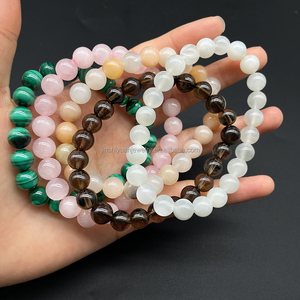 10mm Fashion Brown Tiger Eye Blue Howlite Turquoise <strong>Clear</strong> <strong>Quartz</strong> Gemstone Beads Personality Handmade Jewelry <strong>Bracelet</strong> for Gifts - Product Image 5