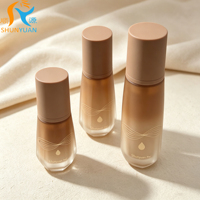 Contenants cosmétiques en acrylique rechargeables de 30 ml, 50 ml, 100 ml, imprimés à l'écran, flacons de voyage pour soins de la peau, distributeurs de lotion avec pompe sans air