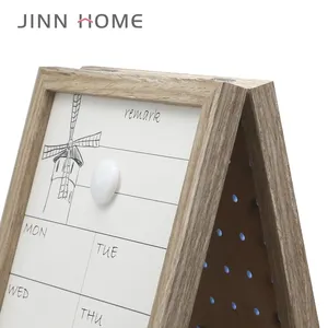 Jinn Home faltbare hölzerne löschbare Whiteboard magnetische Nachricht Schreiben Briefbrett Zeichen