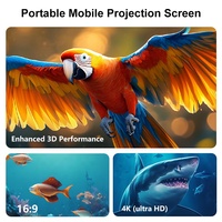 Écran de projection de haute qualité 100'' 120'' 150'' pouces 16:9 4k HDR 3D à pliage rapide, montage mural ou au plafond, écran de projection pour cinéma maison