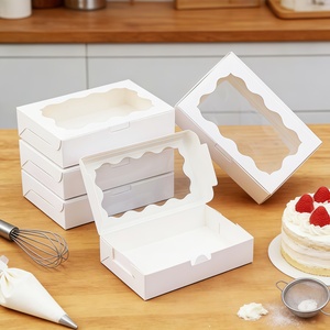 Caja de Papel Personalizable para Postres con Tapa Transparente e Inserto para Empacar Tiramisú, Pudín, Mousse y Pastel, Venta al Por Mayor - Product Image 4