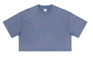 Maglietta da <span class=keywords><strong>donna</strong></span> <span class=keywords><strong>oversize</strong></span> di alta qualità con lavaggio acido Top Crop personalizzato alla moda all'ingrosso Top camicie - Product Image 6