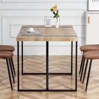 Mobilier de salle à manger moderne et luxueux Chaises d'appoint rembourrées de style médiéval à 4 sièges Ensemble table et chaises en métal bois MDF