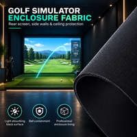 Enceinte de simulateur de golf intérieur insonorisée, anti-rebondissement, à structure sandwich 3D triple couche, ignifuge, personnalisable OEM ODM