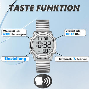 Reloj Parlante Atómico con Números Grandes para Personas Ciegas o Ancianas, de EE. UU., Reino Unido, Alemania, Francia y Japón - Product Image 2