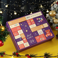 Calendario de Adviento Personalizado, Caja Sorpresa Navideña, Caja Misteriosa de Papel para Niños