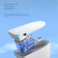 Toilette intelligente avec couvercle automatique, bulles intégrées, siège chauffant, sans limite de pression d'eau, sanitaires en céramique
