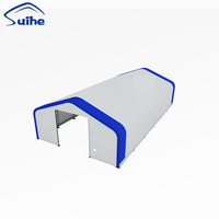 Abri de stockage industriel en PVC robuste avec structure en acier à double poutre, hauteur personnalisable