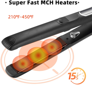 Plancha de Pelo Profesional Nano Titanium Pro, Plancha de Pelo de 450F, Juego de <span class=keywords><strong>3</strong></span> Tamaños, Logotipo Personalizado, LED, USB, Plancha Plana al por Mayor - Product Image 3