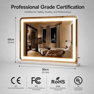 <span class=keywords><strong>Espejo</strong></span> de Maquillaje Profesional Holly Wood de 80x60cm, <span class=keywords><strong>Marco</strong></span> Metálico Grande, 324 Luces LED, <span class=keywords><strong>Espejo</strong></span> de Vanidad con 3 Colores de Luz Atenuables, Venta al Por Mayor OEM - Product Image 4