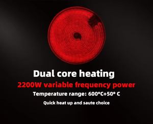 Chất Lượng Cao Cảm Ứng Bếp 2200 Watt Không Thấm Nước Bếp Điện Bếp Nhiệm Vụ Nặng Nề Bếp Cảm Ứng Điện - Product Image 6