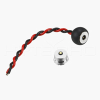 Câble connecteur magnétique HYTEPRO M523SPH à 2 broches rondes, fil torsadé à extrémité ouverte pour l'IoT industriel, les soins médicaux