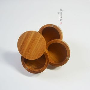 Bamboo Spice <b>Jars</b> With Lid Set <b>For</b> <b>Kitchen</b> Condiment <b>Storage</b> Solid Seasonings Chongqing Craft - Product Image 3