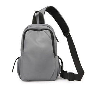 Wholesale Striped Pattern Solid Color Nylon Waterproof <b>Backpack</b> Oxford Material with Zipper - Product Image 1