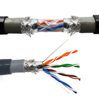 Cable LAN Trenzado de Cobre Libre de Oxígeno Cat5e DingLiang de Alta Calidad, 500 Metros, Negro, Doble Capa, Impermeable, UTP