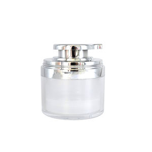 <span class=keywords><strong>2022</strong></span> coffret cosmétique de luxe 1oz, 15ml, 30ml, pot de pompe rond blanc et argent sans air 50ml, pot de <span class=keywords><strong>crème</strong></span> de <span class=keywords><strong>crème</strong></span> <span class=keywords><strong>solaire</strong></span> sans air PCR - Product Image 3