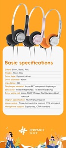 Auriculares <span class=keywords><strong>FiiO</strong></span> Snowsky Wind ON-Ear, Audio de Alta Resolución, 3.5mm con Micrófono, Controlador Dinámico de 40mm, Auriculares HiFi para Grabación y Juegos - Product Image 6
