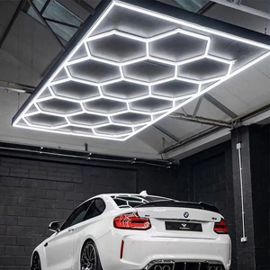 Gonengo 552W Led Hexagon Garage <strong>Light</strong> Grid System Honeycomb <strong>White</strong> <strong>Hex</strong> <strong>Lights</strong> Led Hexagon Garage Lighting - Product Image 1