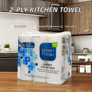 Rotolo di Carta da Cucina Jumbo a 2 Veli di Alta Qualità con Logo Personalizzato, Assorbente e Lavabile, in Pura Cellulosa di Legno per Uso Domestico - Product Image 4