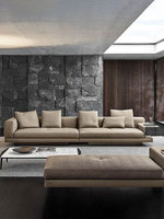 Combinaison de canapé en forme de minimaliste, tissu italien léger, de luxe, moderne, pour salon