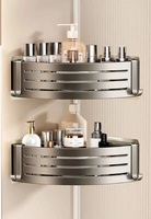 Salle de bain espace aluminium Antique Double Triangle panier rétro coin filet panier salle de bain étagère salle de bain matériel pendentif