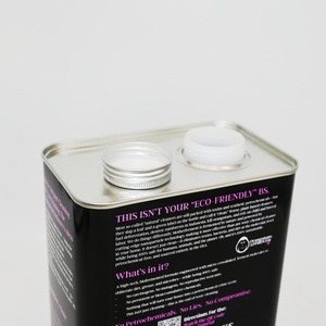 Lata Rectangular Plana con Tapa de Rosca de Hojalata para Líquidos Químicos, Envase a Prueba de Fugas para Detergentes de Limpieza con Logotipo y Patrón de Color Personalizados - Product Image 3