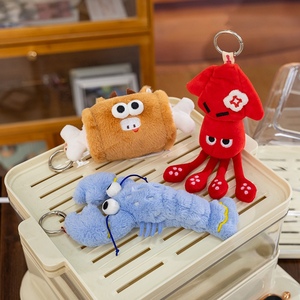 Lindos Peluches de Dibujos Animados: Patas de Pollo, <span class=keywords><strong>Cangrejo</strong></span> Gordo y Camarón <span class=keywords><strong>Mantis</strong></span>, Colgantes de Juguete, Llaveros para Mochila - Product Image 5
