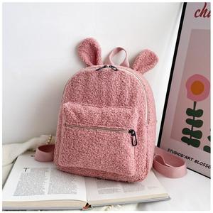 Venta al por mayor de peluche ligero conejo preescolar bolsa Satchel mochila para niños niñas señoras bolsa de compras - Product Image 6