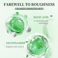 Gel exfoliant 50g Centella Asiatica Nicotinamide Acide malique Nettoyant visage éclaircissant Doux Nettoyage des pores Peau lisse