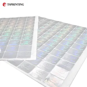 Custom Die Cut PET Holographic Sticker Sheet Security Label With LOGO Printing Service Hologram Sticker Printing