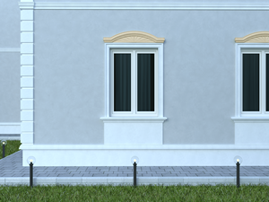 Adorno de ventana barroco, espuma EPS de alta densidad, tallados ornamentales de volutas y conchas, pieza decorativa exterior duradera para villas - Product Image 2