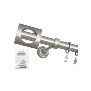 Juego Completo de Riel de Techo Doble de PVC Resistente Bojanek para Colgar Cortinas de Ventana con Ganchos de Deslizamiento Suave y Kit de Riel Resistente - Product Image 1