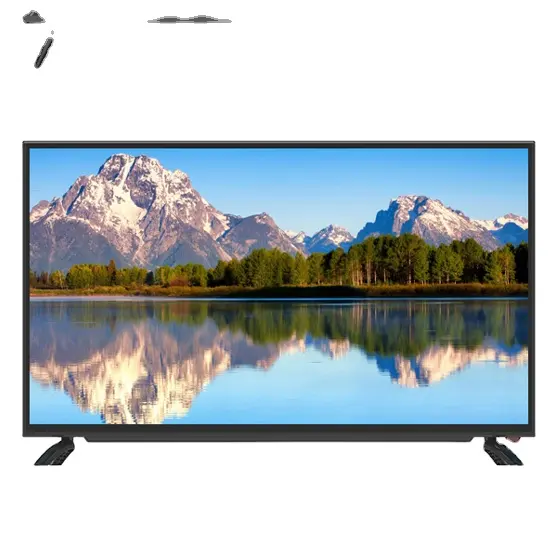 Smart Android LCD LED Pouces Tv 4K Smart Television Verre Trempé Double Verre 32 40 43 50 55 65 pouces Chine Noir Ruban C9 HDTV