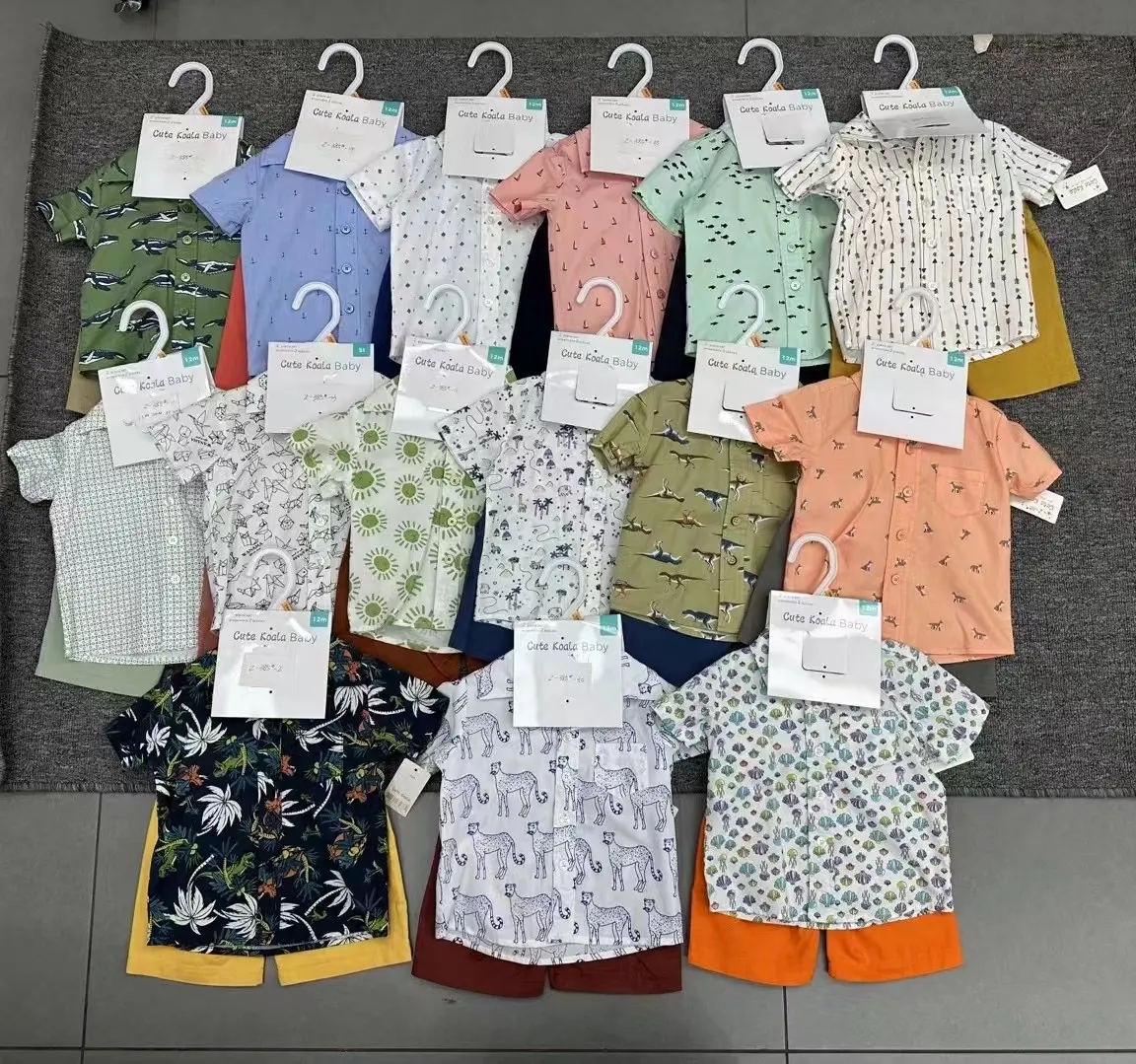Set di stoffa estiva set per ragazzi abbigliamento per ragazzi Top shirt + shorts per bambini completi per bambini vestiti per bambini