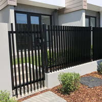 Panneaux de clôture verticaux en aluminium avec revêtement en poudre noire pour la protection des clôtures de jardin résidentielles